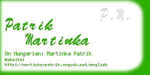 patrik martinka business card